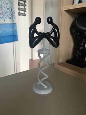 Love is Balance - Couple holding hands in perfect equilibrium