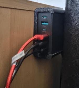 Desktop USB A & C Charger Wall Mount