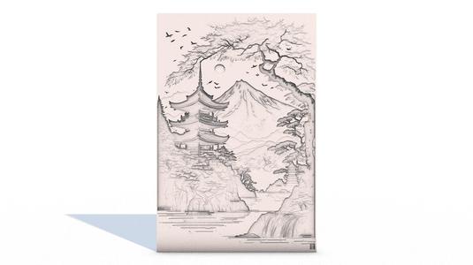 Japanese landscape home decor wall art no.14
