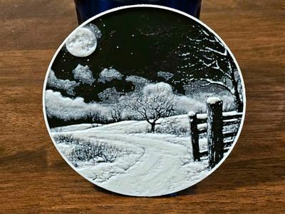 Winter Night Landscape Coaster