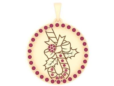 CHRISTMAS CANDY COIN PENDANT 3D PRINTABLE MODEL