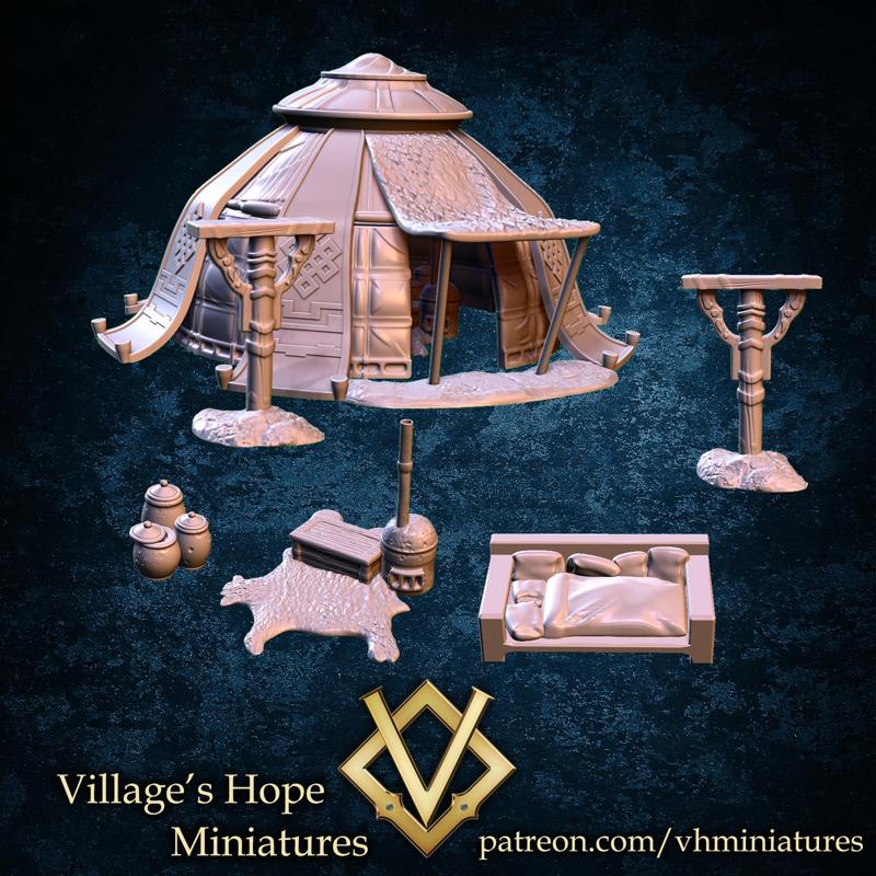 Grassland tribes tent and decoration