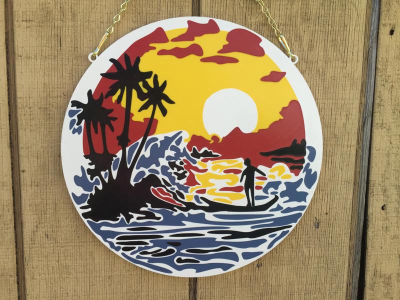 Sunset Surf Decoration