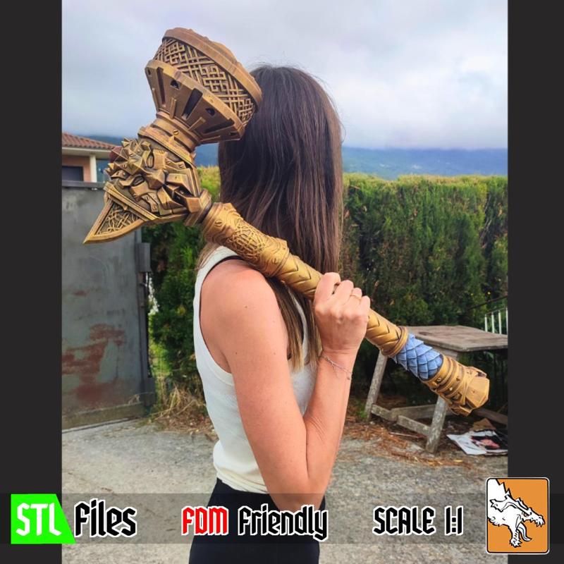 Rumble of the Depths, Full Scale Cosplay Prop, Support Free 3D Print.