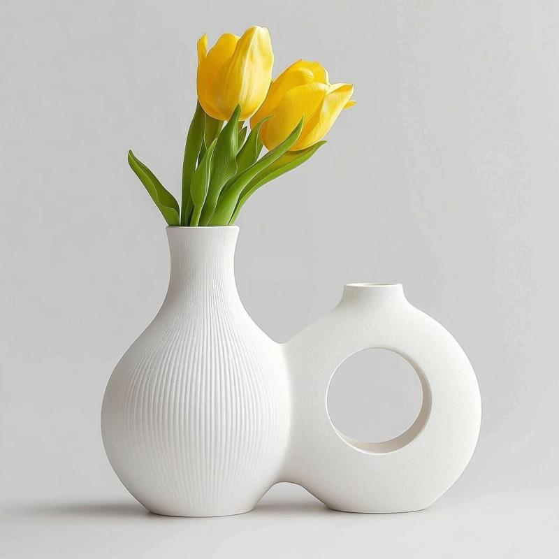 Duetto Vase – Modern Sculptural 3D Vase for Home Decor