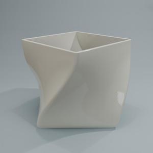 Twisted square pot