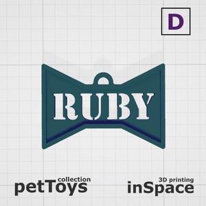Pet - Dog - Ruby - Abby - Bow tie - Customized -