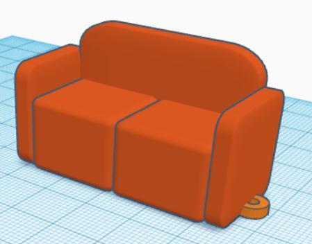 Klíčenka gauč / Keychain couch