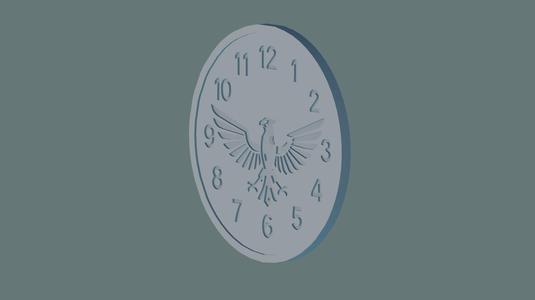 Eagle Clock - 3D Printable Decorative Wall Clock (Blender File Included)