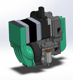 Nema 17 Blower Cooler inlet and Vertical Wire Holder for Prusa i3 MK3 X-Carriage with Titan Extruder and Bltouch