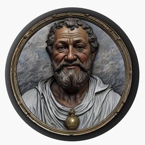 Democritus medallion pendant