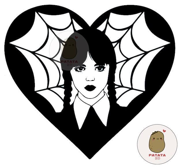 WALL ART - Heart Merlina Addams