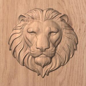 Lion Head CNC Relief – STL 3D Model for Wood Carving | CNC Router Wall Art (Personal Use)