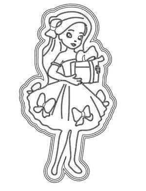 Girl, cartoon character - Cookie cutter