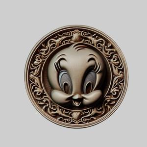 Tweety Bird Cartoon Medallion for CNC Router Laser & 3D Printer