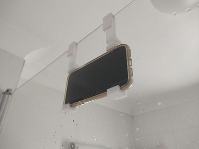 Bath screen phone stand