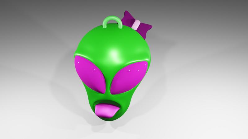 ALIEN  KEYCHAIN HEAD CUTE ALIEN