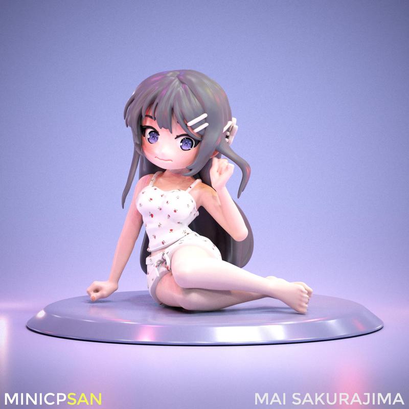 Mai Sakurajima - Cute Pajama Outfit - Bunny Girl Senpai Anime Figure – 3D Printing
