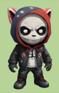cute skeleton biker