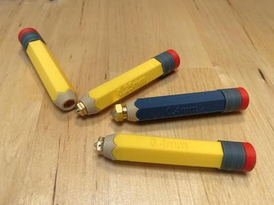 Pencil-shaped nozzle holder