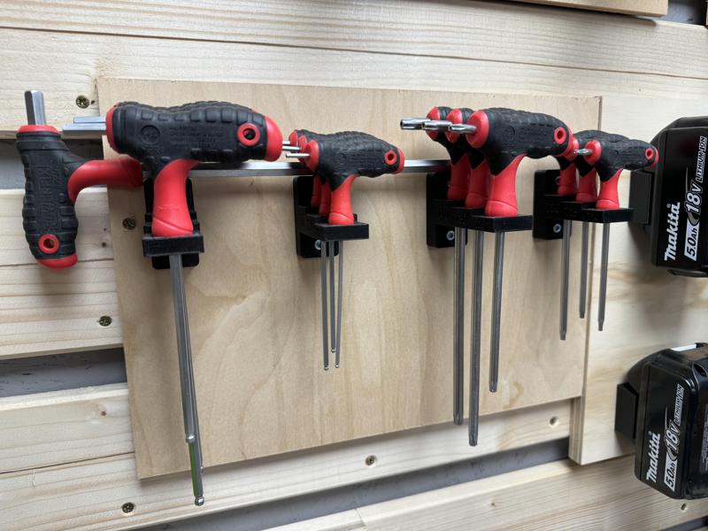 Powerfix / Parkside  - Imbus / Hex / Torx T-Griff Stiftschlüsselsatz Halter