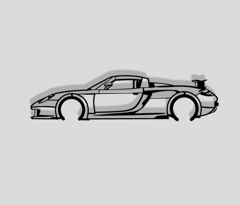 PORSCHE CARRERA GT 2D WALL ART