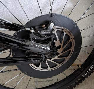 Bike disk brake shield