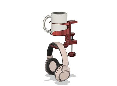 headphone and cup holder
