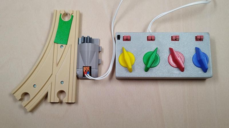 Electric railroad switch for Brio - Lillabo tracks