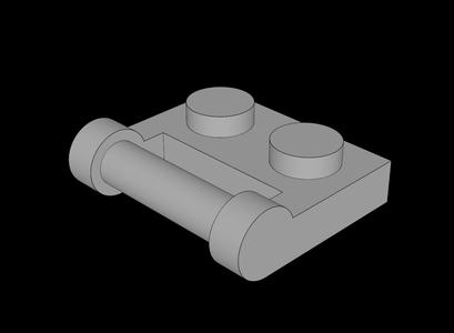 Lego Compatible (48336.dat) Plate  1 x  2 with Handle Type 2