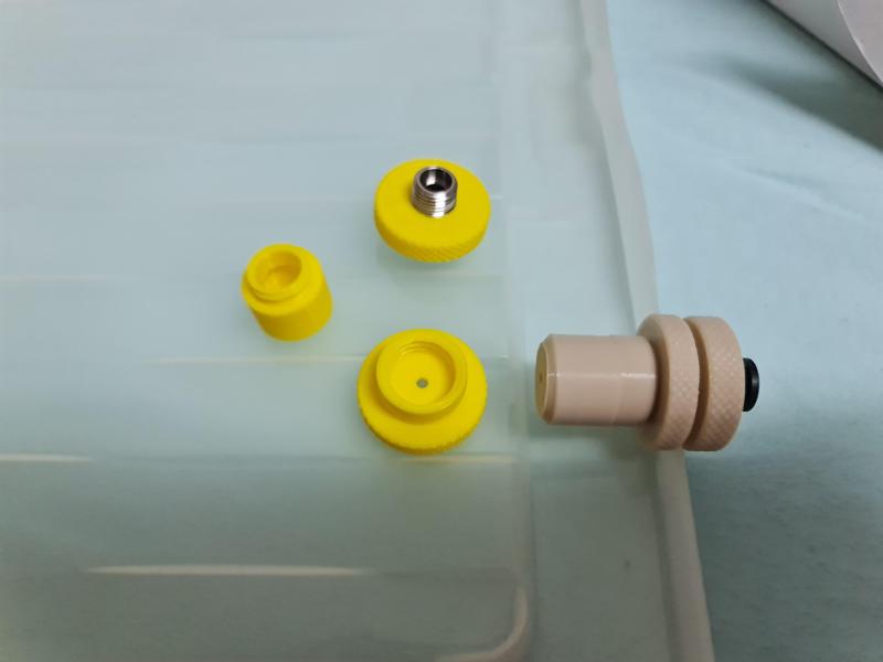 Knurled PC4-M10 PTFE Drybox filament pass through filament cleaner cap