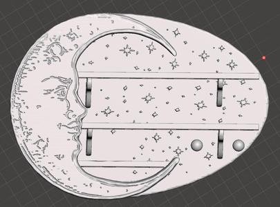 moon shelf crystal and pendant holder