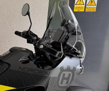 Husqvarna Quad Lock phone mount with cuttings for Quad Lock Vibration Dampener