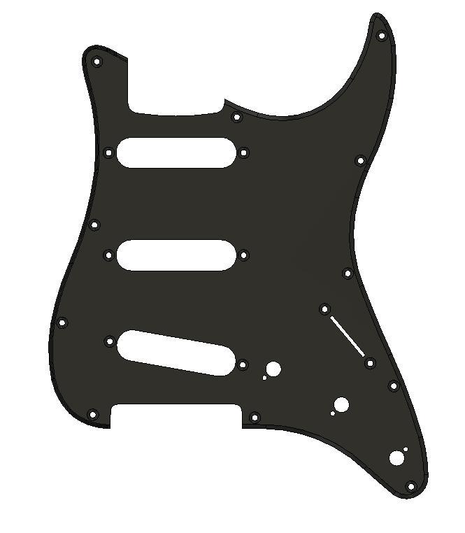 Fender Style Pickguard SSS - 11 Holes