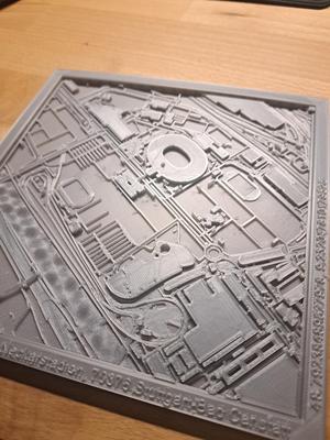 3D-Streetmap-StuttgArt ll Wallart