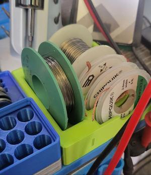 Solder wick and soldering wire gridfinity stand