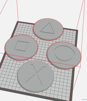 PlayStation Coasters (X,O, triangle, square)