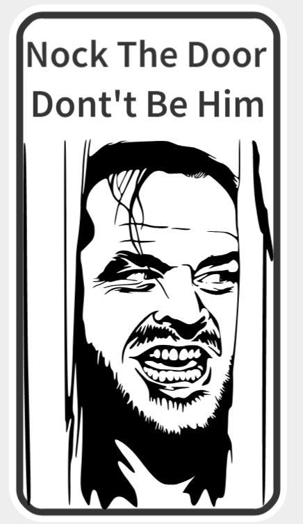 Knock The Door Sign - "Here's Jack"