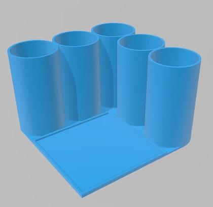 Pen holder with space for notes box