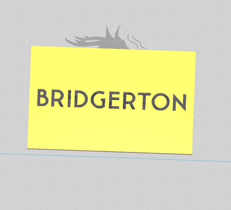 Bridgerton Logo Stencil