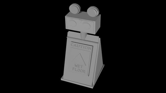 "Wet Floor" Robot