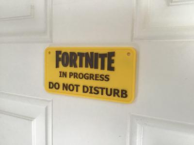 Fortnite Battle Royal Door Sign