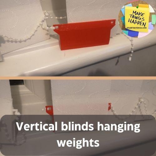 Vertical blinds hanging weights