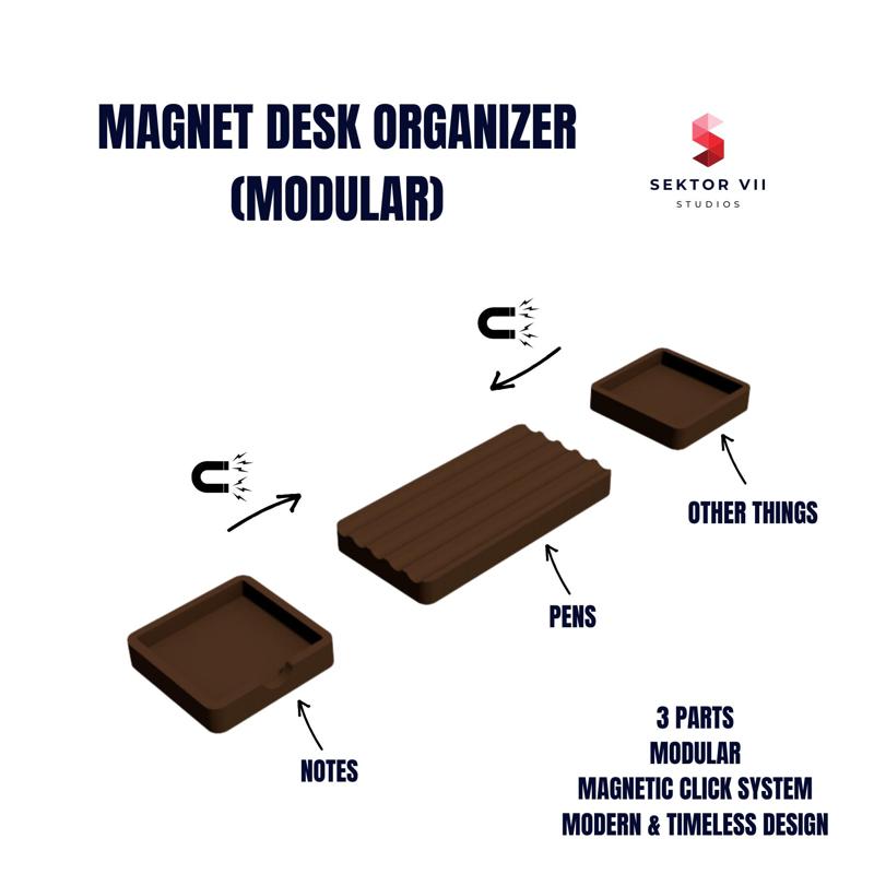 MAGNET DESK ORGANIZER (MODULAR) / ORGANIZE YOUR DESK / CLEAN DESIGN / OFFICE