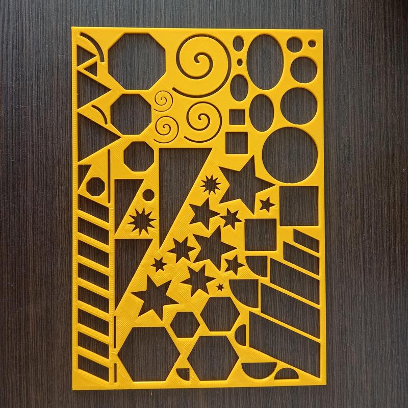 Basic geometric shapes stencil