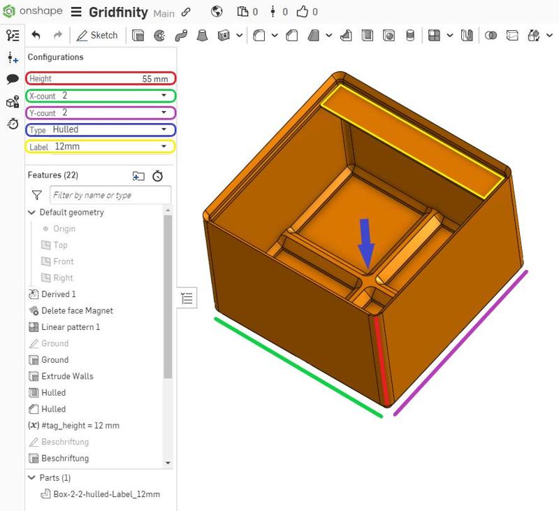 Onshape Gridfinity Configurator
