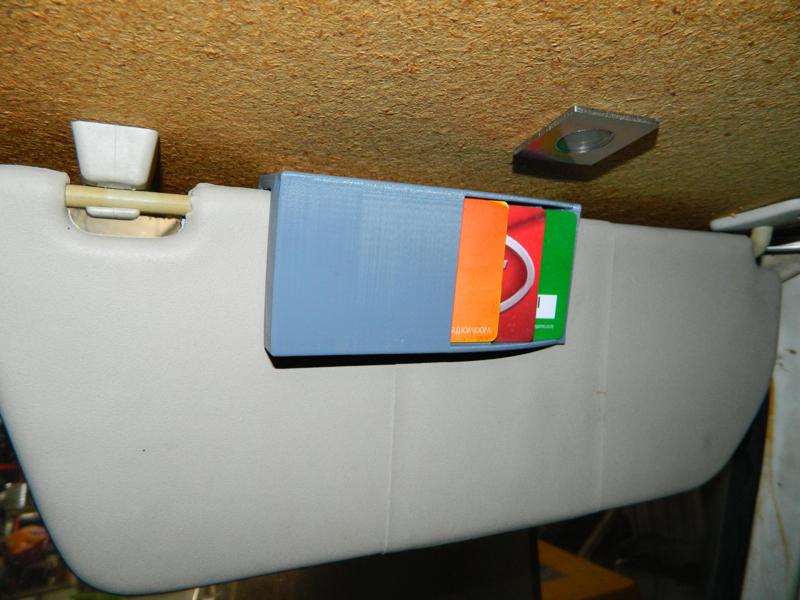 Sun visor card holder