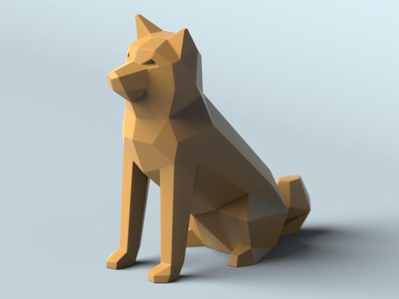 Low-poly Shiba Inu