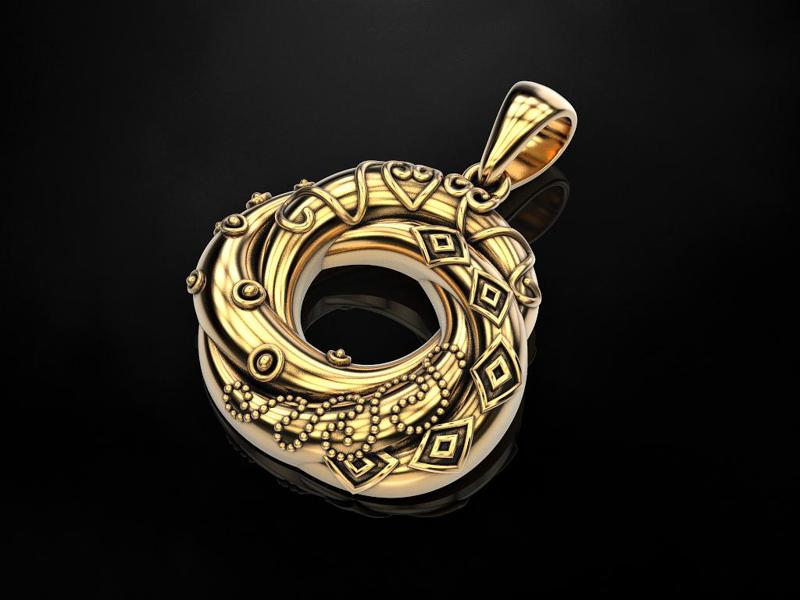 Interlocking circle necklace