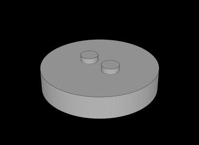 Lego Compatible (18605.dat) Brick  4 x  4 x  0.667 Round - Top with  2 Studs